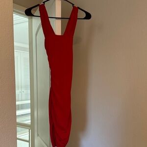 Bar III Vibrant Red Midi Dress